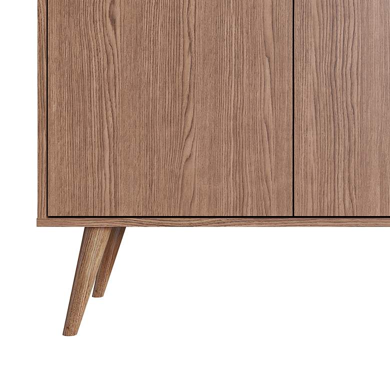 Image 3 Amber 32 3/4" Wide Matte Nature Wood 2-Door Accent Cabinet more views