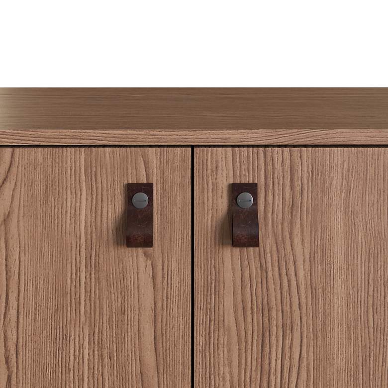 Image 4 Amber 32 3/4 inch Wide Matte Nature Wood 2-Door Accent Cabinet more views