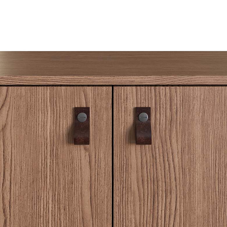 Image 4 Amber 32 3/4" Wide Matte Nature Wood 2-Door Accent Cabinet more views