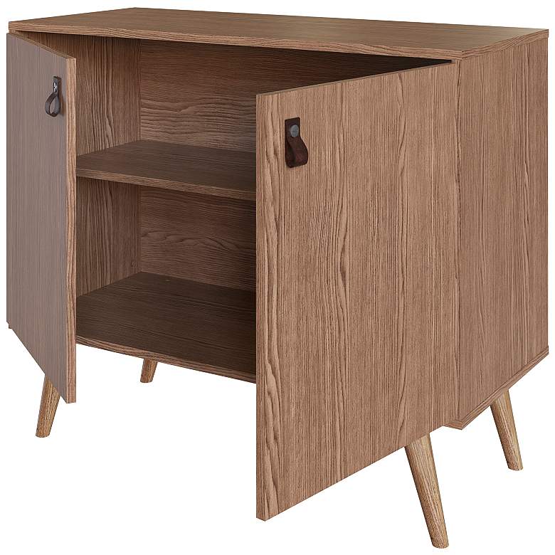 Image 6 Amber 32 3/4" Wide Matte Nature Wood 2-Door Accent Cabinet more views