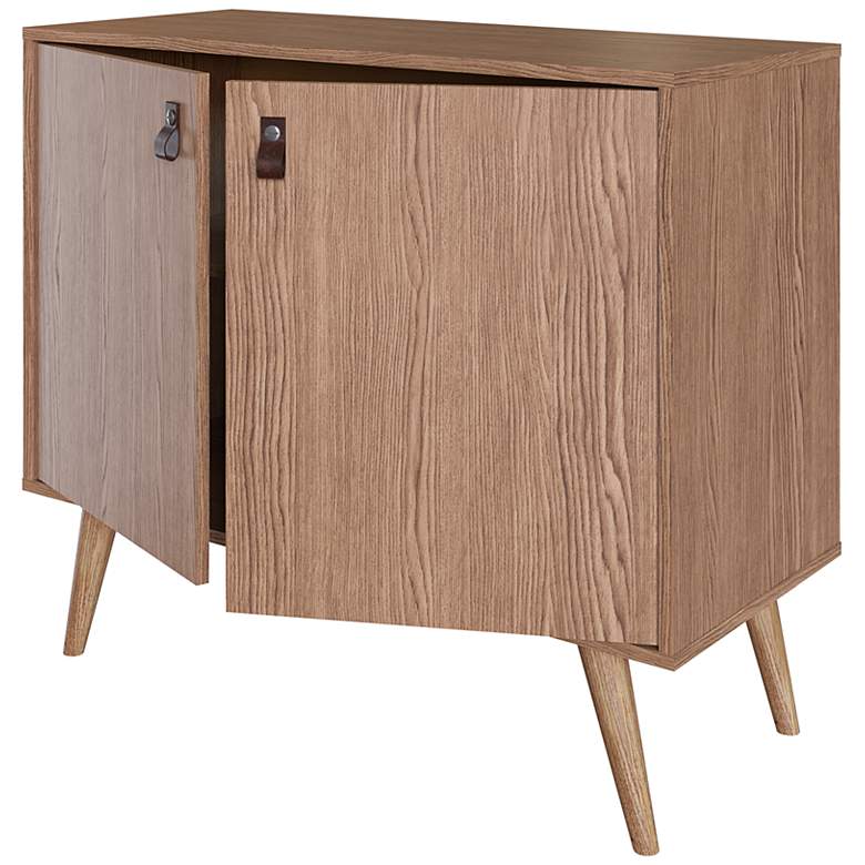 Image 7 Amber 32 3/4" Wide Matte Nature Wood 2-Door Accent Cabinet more views