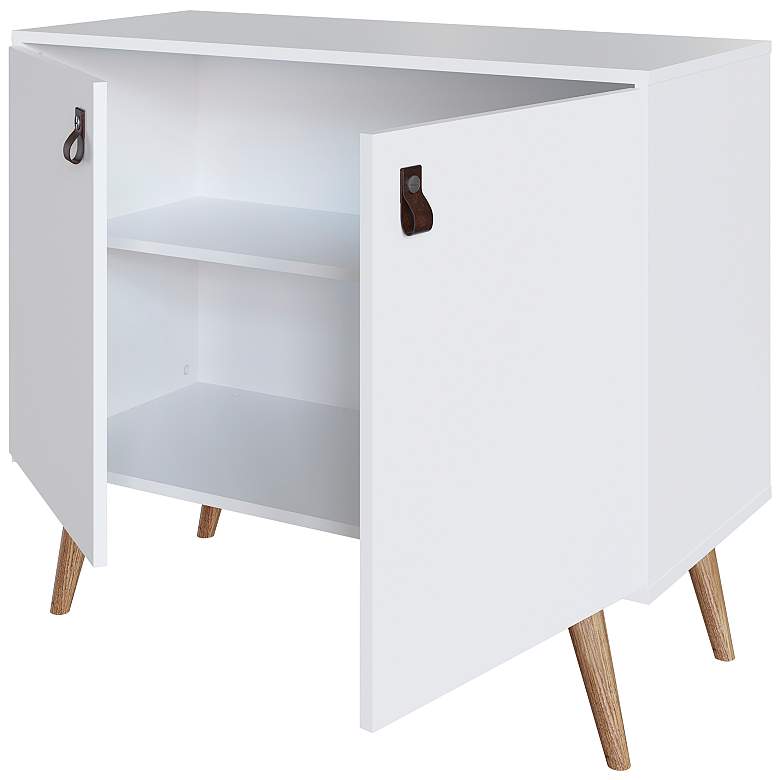 Image 7 Amber 32 3/4" Wide Matte White Wood 2-Door Accent Cabinet more views