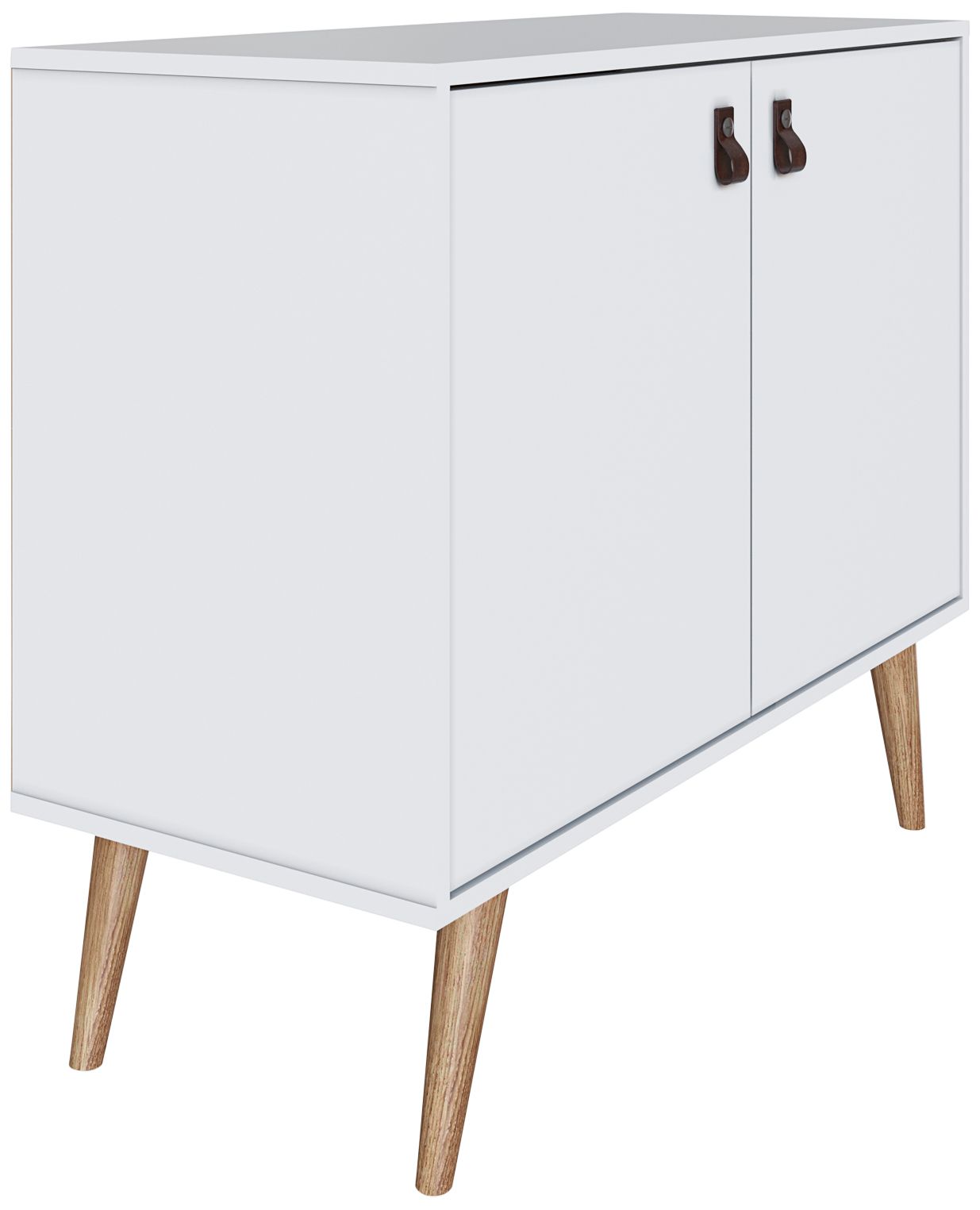 Amber 32 3/4" Wide Matte White Wood 2-Door Accent Cabinet