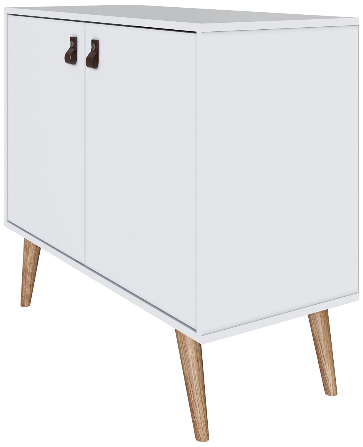 Amber 32 3/4" Wide Matte White Wood 2-Door Accent Cabinet