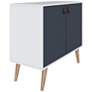 Amber 32 3/4" Wide White Blue Wood 2-Door Accent Cabinet