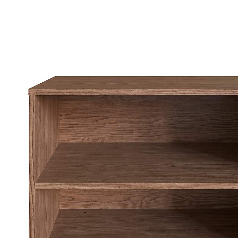 Image 6 Amber 53 3/4" Wide Matte Nature Wood 2-Door TV Stand more views