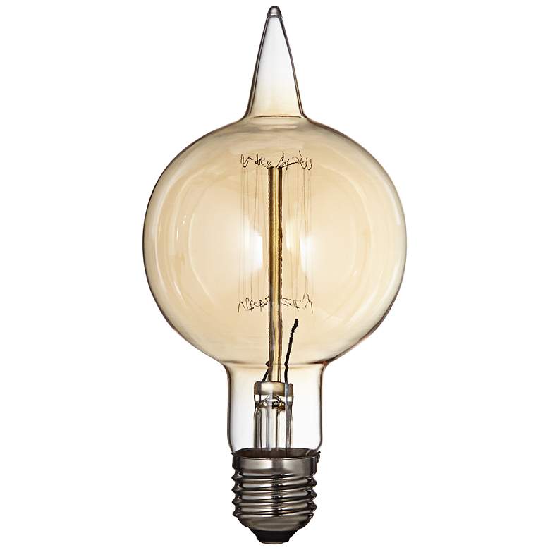 Image 1 Amber 60 Watt Medium Base Edison Bulb