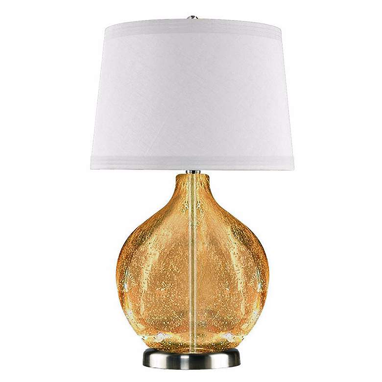 Image 1 Amber Bubble Glass Jug Table Lamp