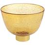 Amber Glass and Glossy Gold 11" Wide Decorative Bowl