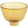 Amber Glass and Glossy Gold 11" Wide Decorative Bowl