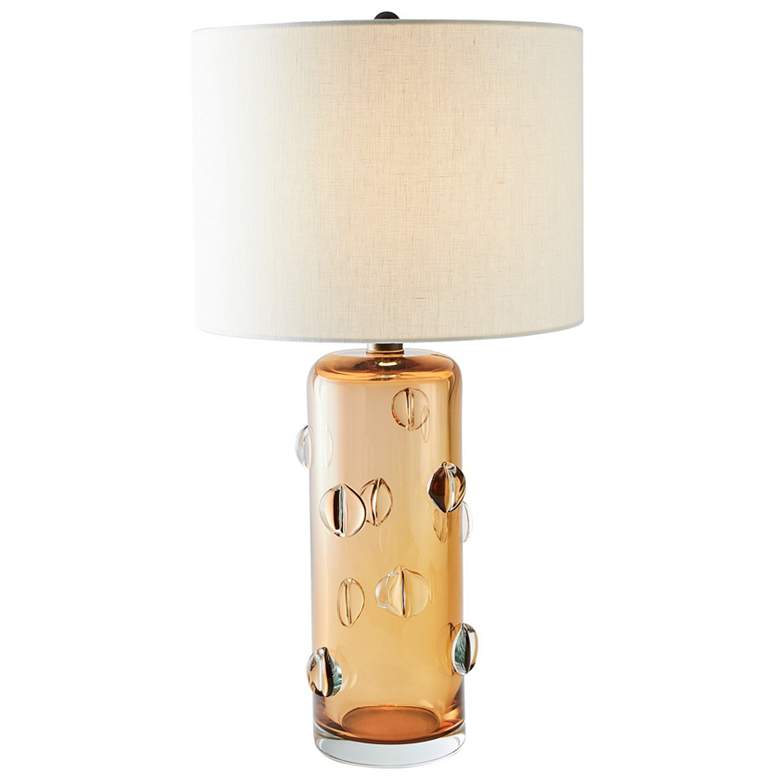 Image 1 Amber Glass Lamp