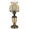 Amber Hobnail Glass 22" High Hurricane Table Lamp