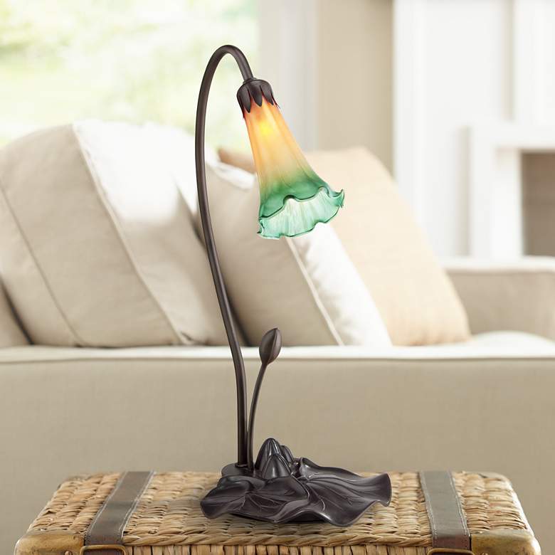 Image 1 Amber Lily 16 3/4 inch High LED Accent Table Lamp