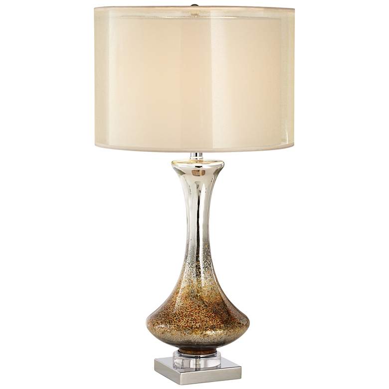 Image 1 Amber Mercury Glass Table Lamp