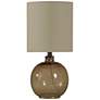 Amber Mist Accent Table Lamp w/ Oatmeal Fabric Shade