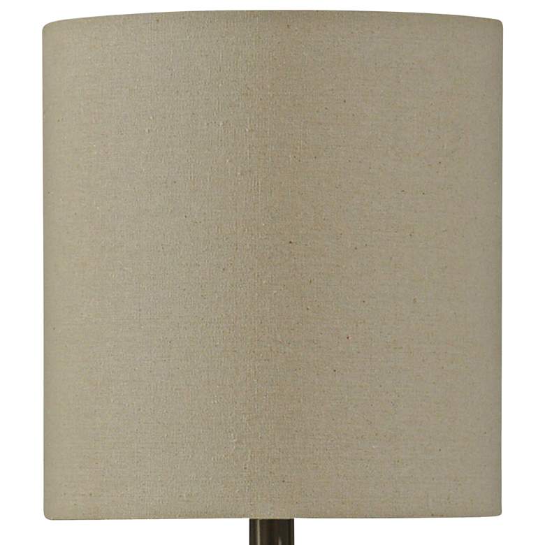Image 2 Amber Mist Accent Table Lamp w/ Oatmeal Fabric Shade more views
