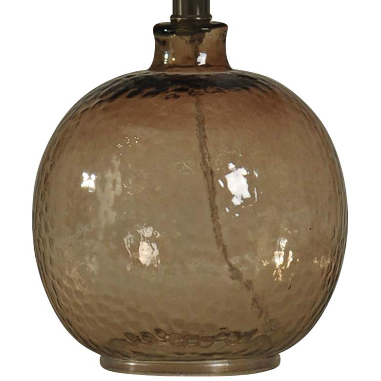 Image 3 Amber Mist Accent Table Lamp w/ Oatmeal Fabric Shade more views