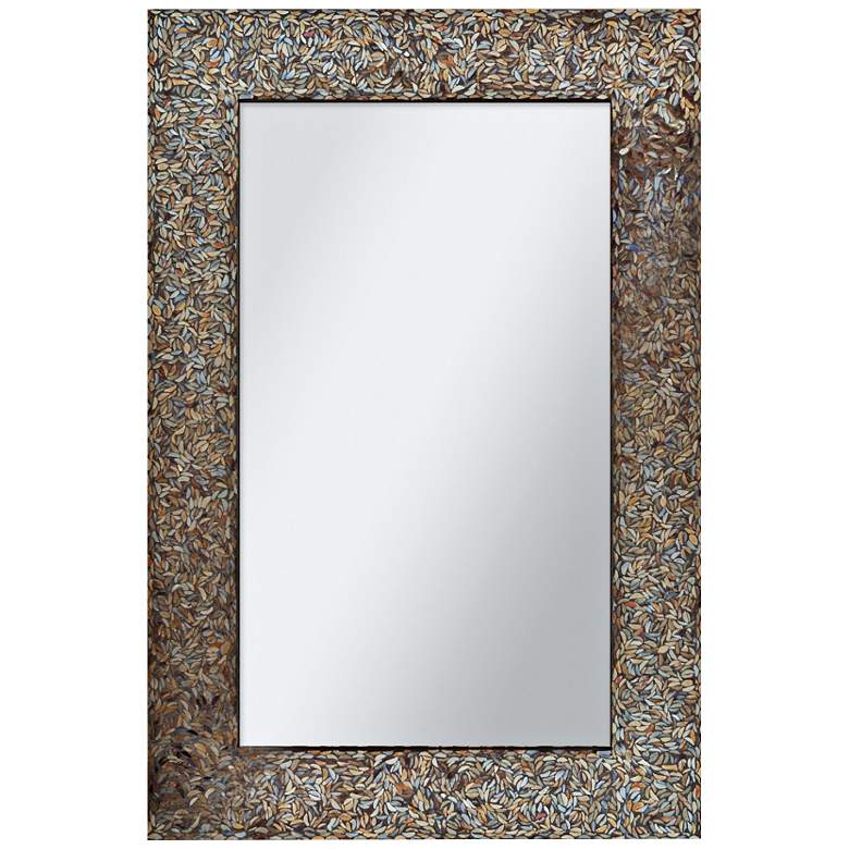 Image 1 Amber Mosaic 24" x 36" Rectangular Wall Mirror