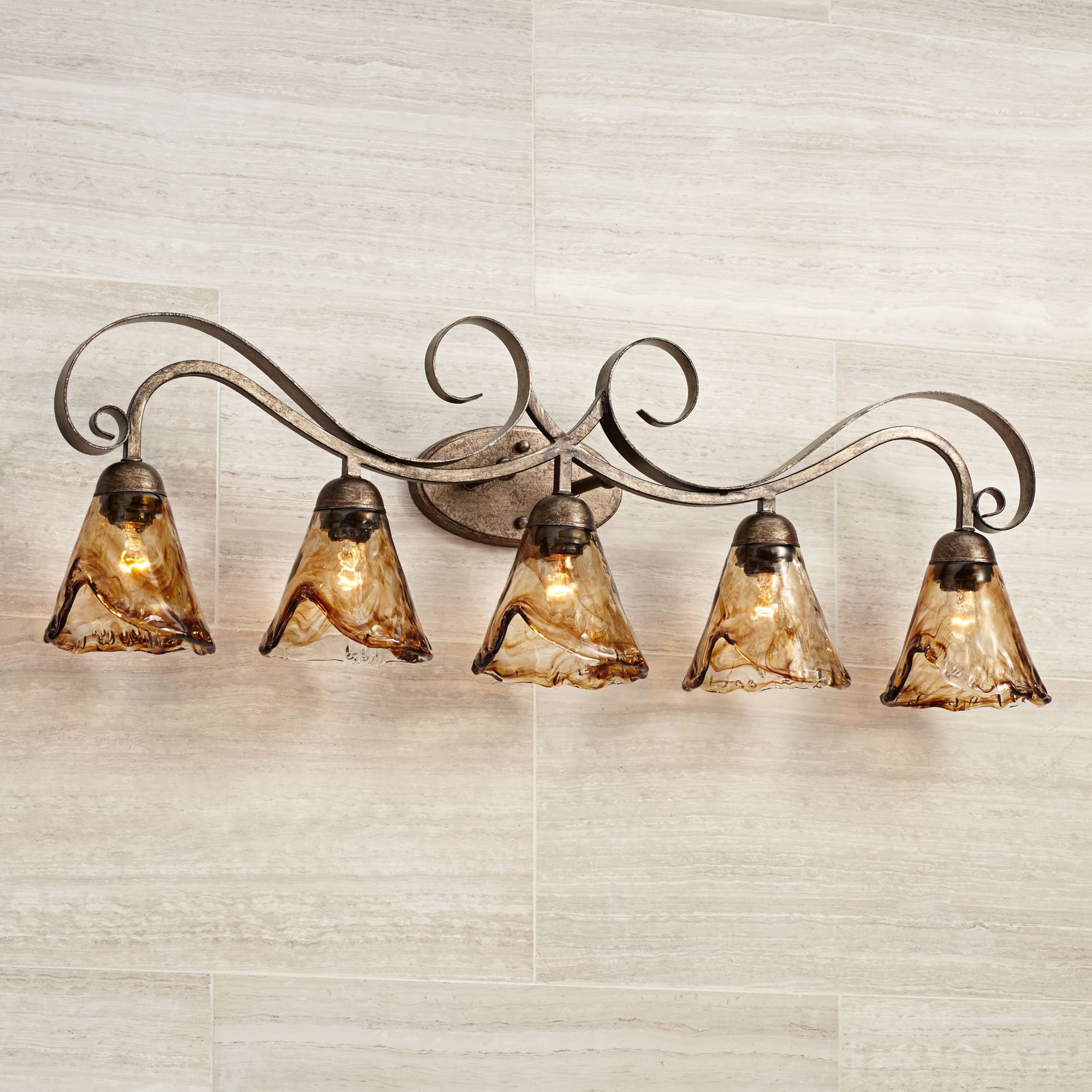 blown glass vanity lights