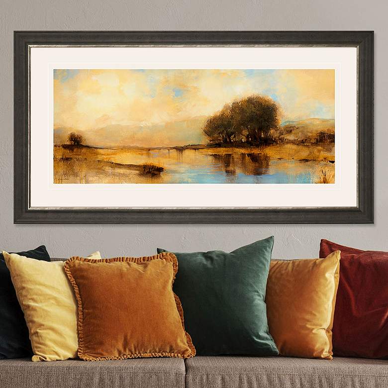 Image 2 Amber Spring 64" Wide Rectangular Giclee Framed Wall Art