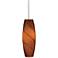 Amber Swirl 3 1/4"W Brushed Steel Low Voltage Mini Pendant