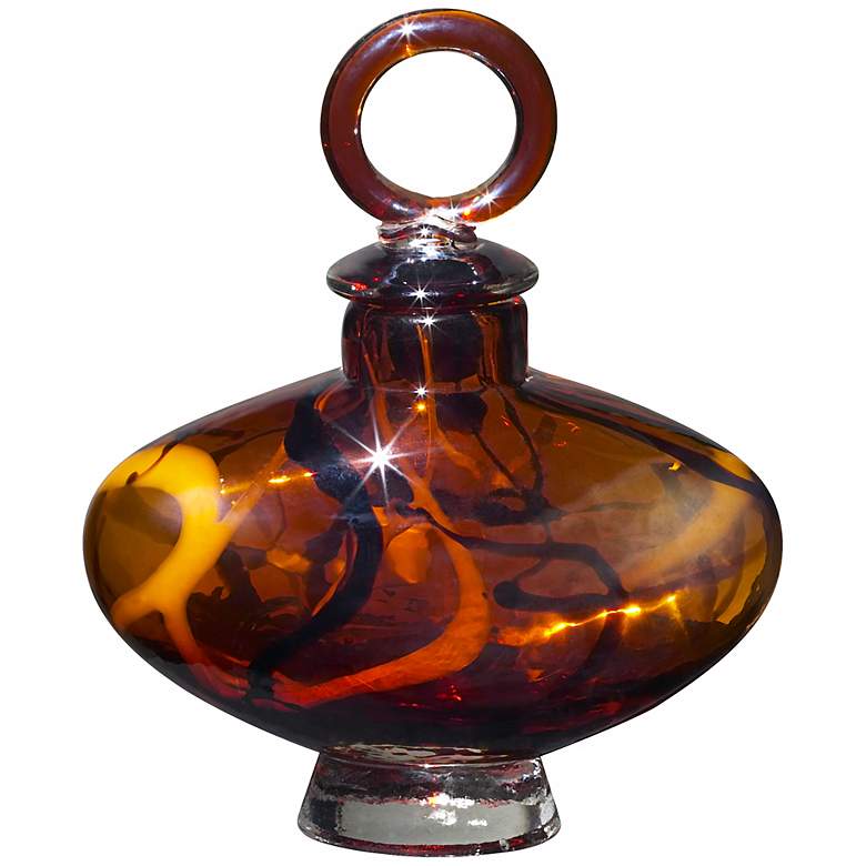 Image 1 Amber Swirl Glass Perfume Bottle