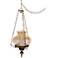 Amber Swirl Traditional Student Swag 13" Wide Chandelier