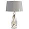 Amber Twisted Art Glass Table Lamp