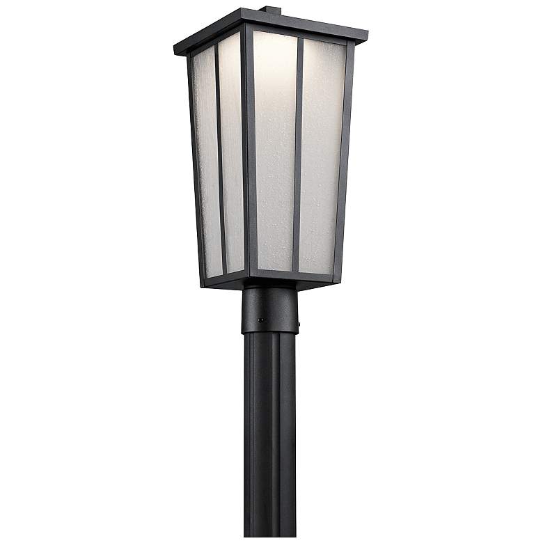 Image 1 Amber Valley 19 3/4" High LED Black Outdoor Post Light