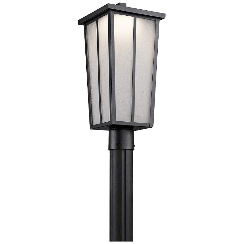 Image 1 Amber Valley 19 3/4 inch High LED Black Outdoor Post Light