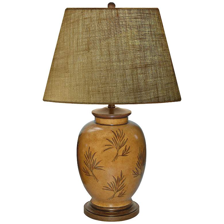 Image 1 Amber Waves Of Grain Hand-Painted Porcelain Table Lamp
