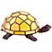 Amber Yellow 3 1/2"H Tiffany Shell Turtle LED Accent Lamp