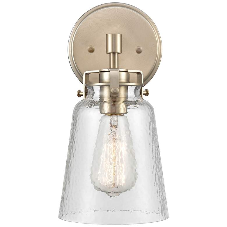 Image 1 Amberose 12" High Modern Gold Wall Sconce