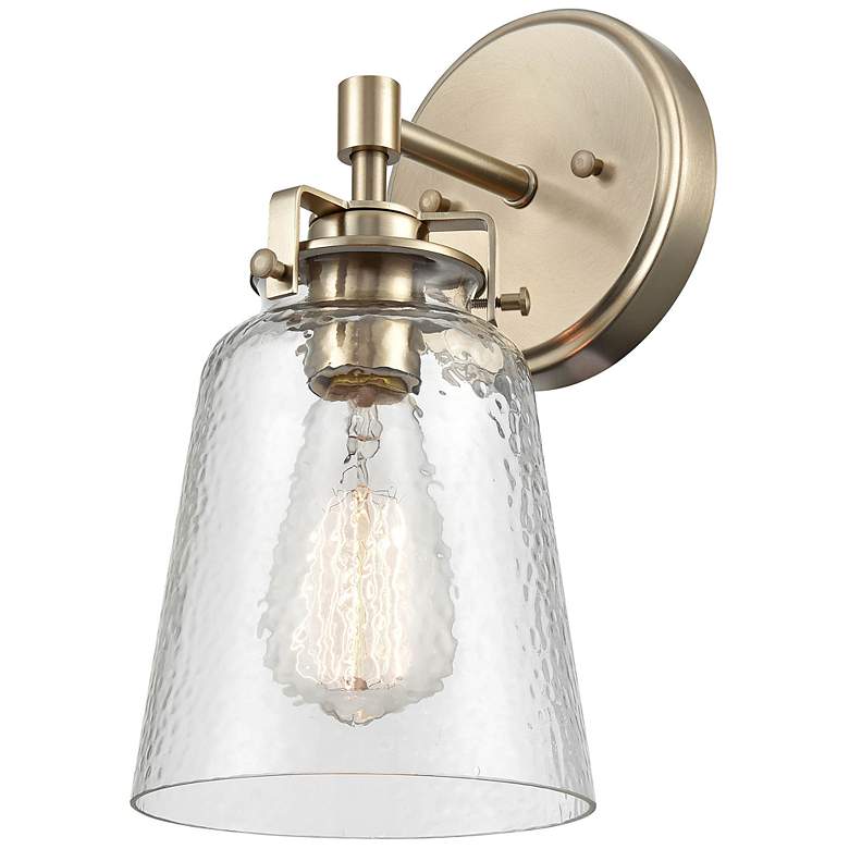 Image 3 Amberose 12" High Modern Gold Wall Sconce more views