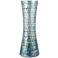 Ambia 15 1/2" High Aqua Blue Shimmer Mosaic Glass Vase