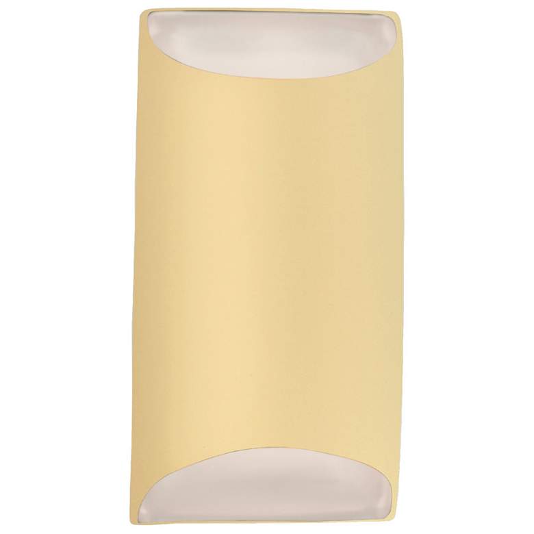 Image 1 Ambiance 10.75" Muted Yellow Small Tapered Cylinder ADA Outdoor LED Sc