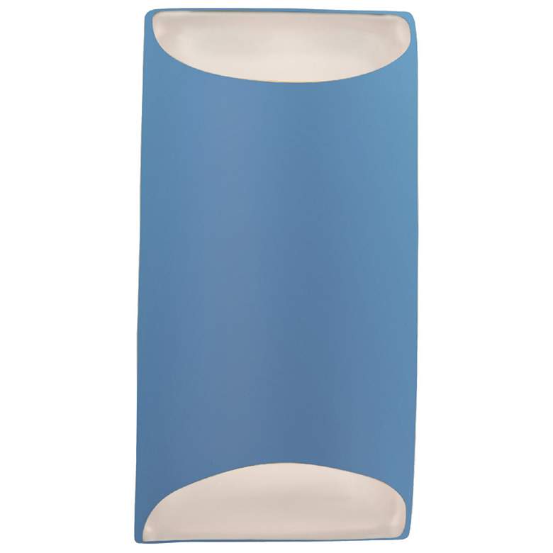 Image 1 Ambiance 10.75" Sky Blue Small Tapered Cylinder ADA Wall Sconce