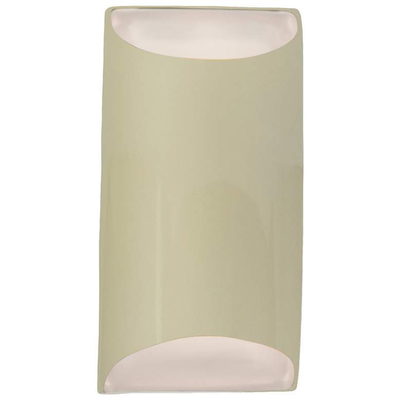 Image 1 Ambiance 10.75" Vanilla Gloss Small Tapered Cylinder ADA Outdoor LED S