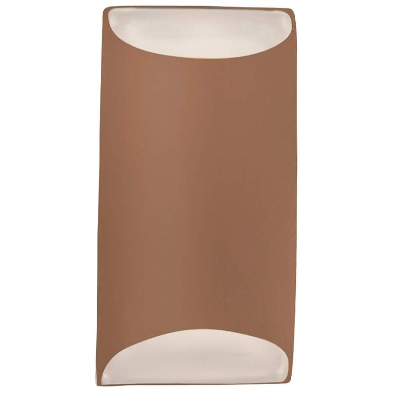 Image 1 Ambiance 10.75"H Adobe Small Tapered Cylinder ADA LED Wall Sconce