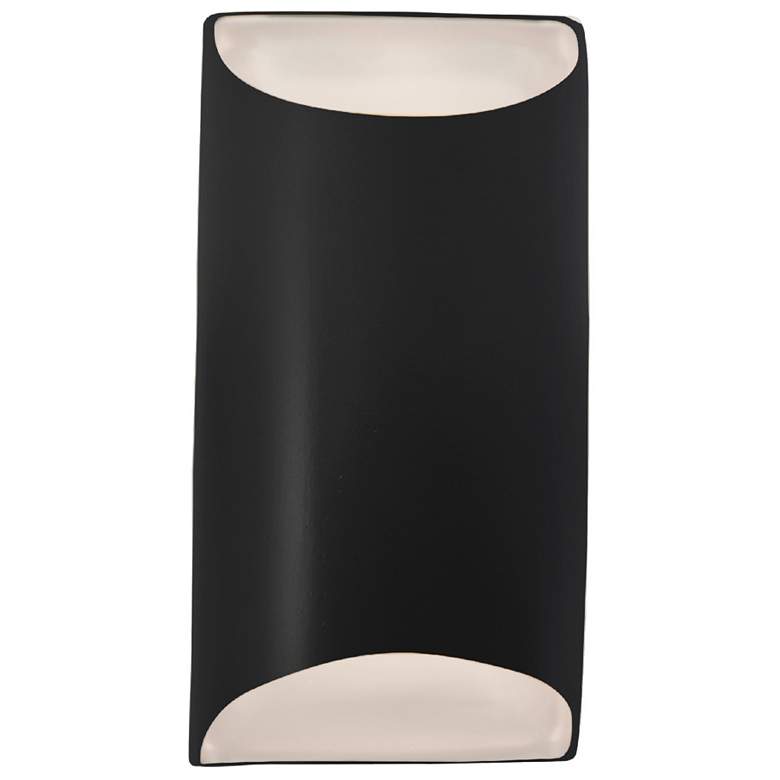 Image 1 Ambiance 10.75"H Carbon Matte Black Small Tapered Cylinder ADA LED Sco
