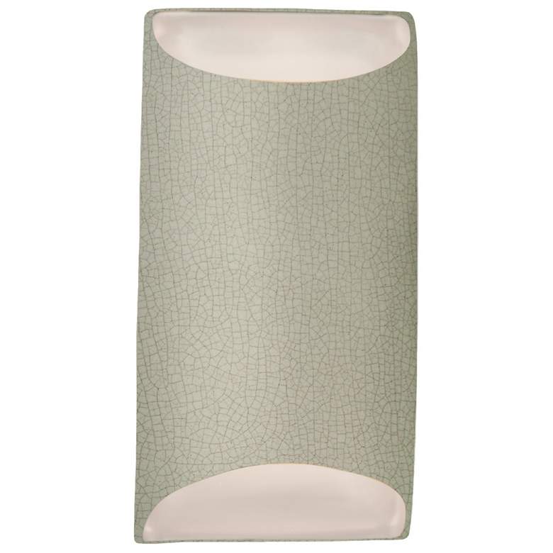 Image 1 Ambiance 10.75"H Celadon Small Tapered Cylinder ADA LED Sconce