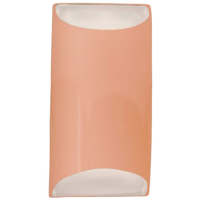 Image 1 Ambiance 10.75"H Gloss Blush Small Tapered Cylinder ADA LED Wall Sconc