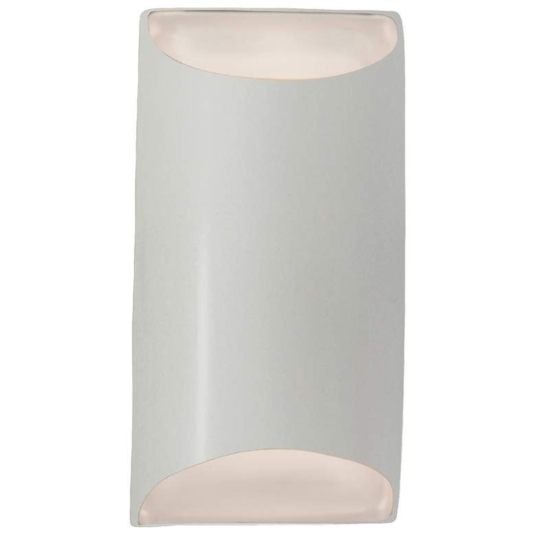 Image 1 Ambiance 10.75"H Matte White Small Tapered Cylinder ADA LED Wall Sconc