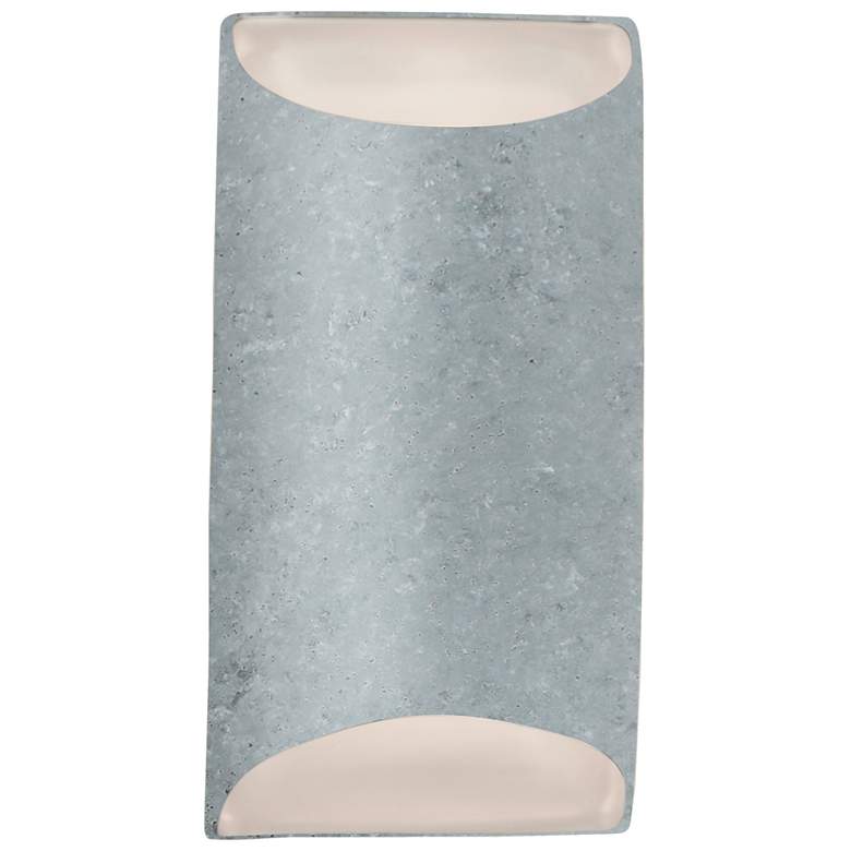 Image 1 Ambiance 10.75"H Tapered Cylinder Concrete ADA Outdoor LED Wall Sconce