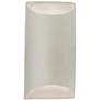Ambiance 10.75"H White Crackle Small Tapered Cylinder ADA LED Wall Sco