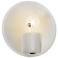 Ambiance 10 1/4" High Gloss White Brass Shield Wall Sconce