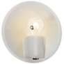 Ambiance 10 1/4" High Gloss White Nickel Shield Wall Sconce