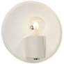 Ambiance 10 1/4" High Matte White Nickel Shield Wall Sconce