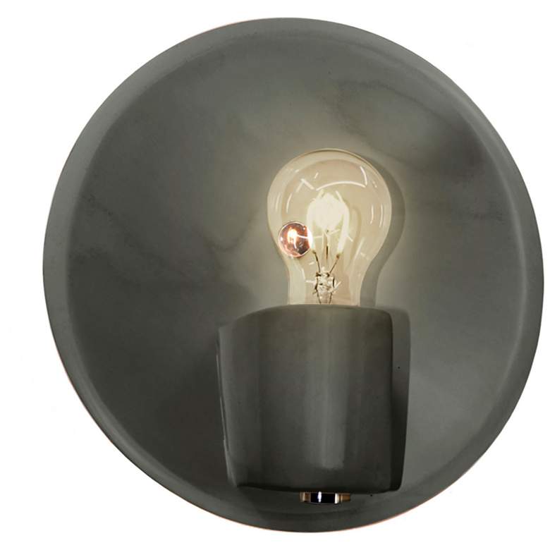 Image 1 Ambiance 10 1/4" High Pewter Green Brass Shield Wall Sconce