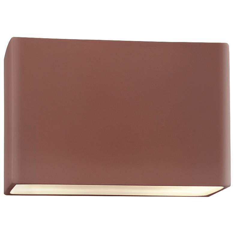 Image 1 Ambiance 10" High Clay Wide Rectangle LED ADA Outdoor Sconce